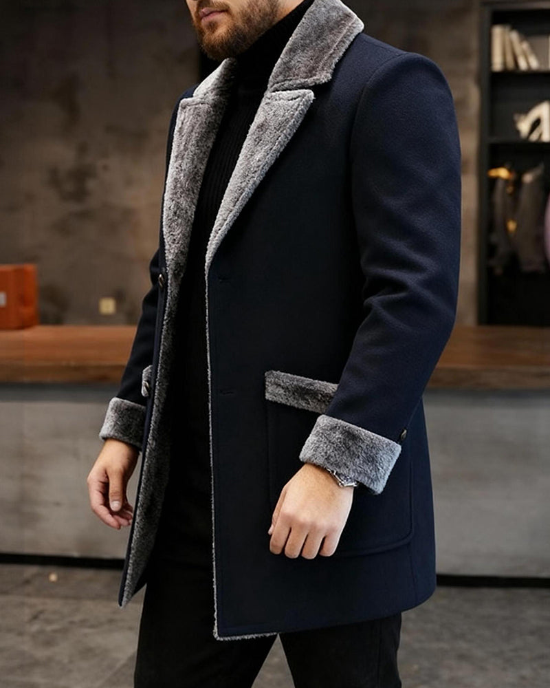 Men's Fur Coat Suit M-5XL