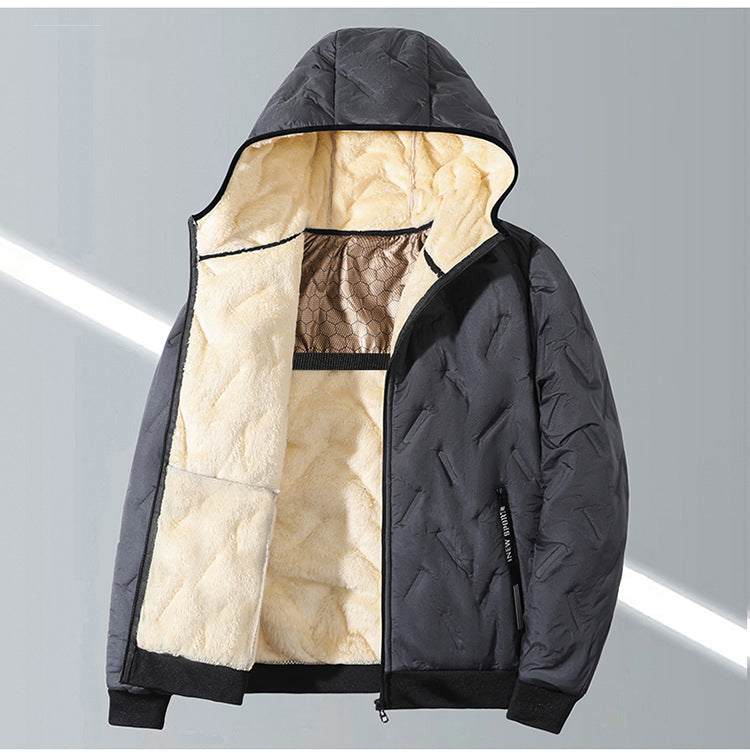 GGT Men's Winter Warm Jacket with Fleece Lining Polyester Fiber Material Coats