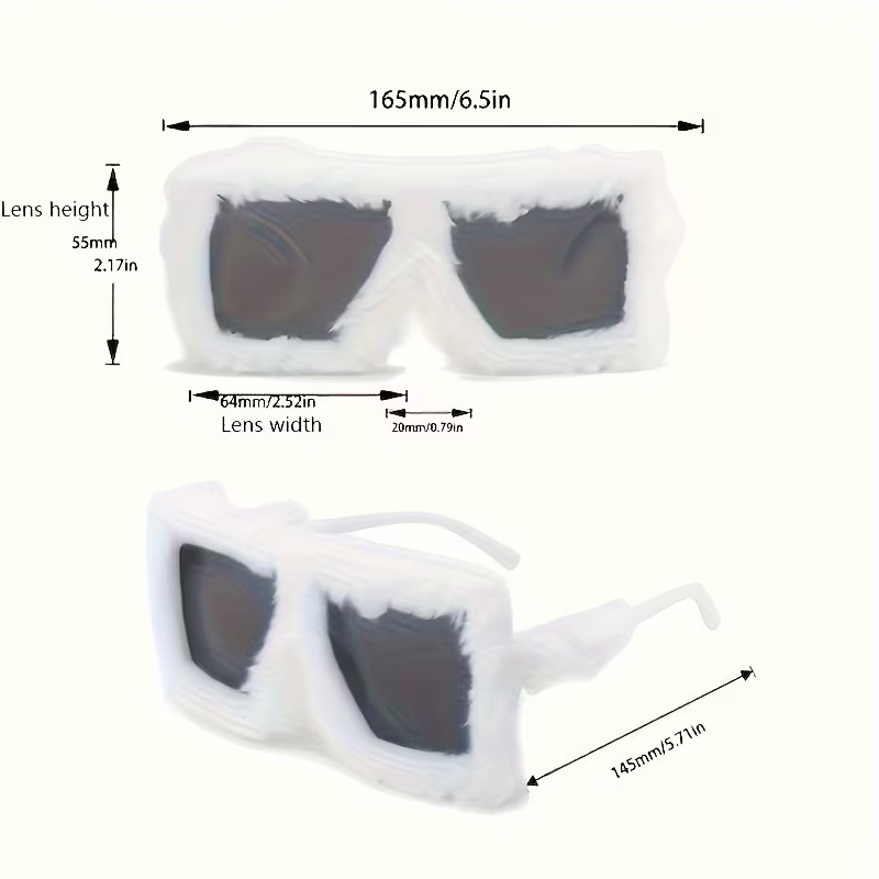 Plush Square Fashion Glasses