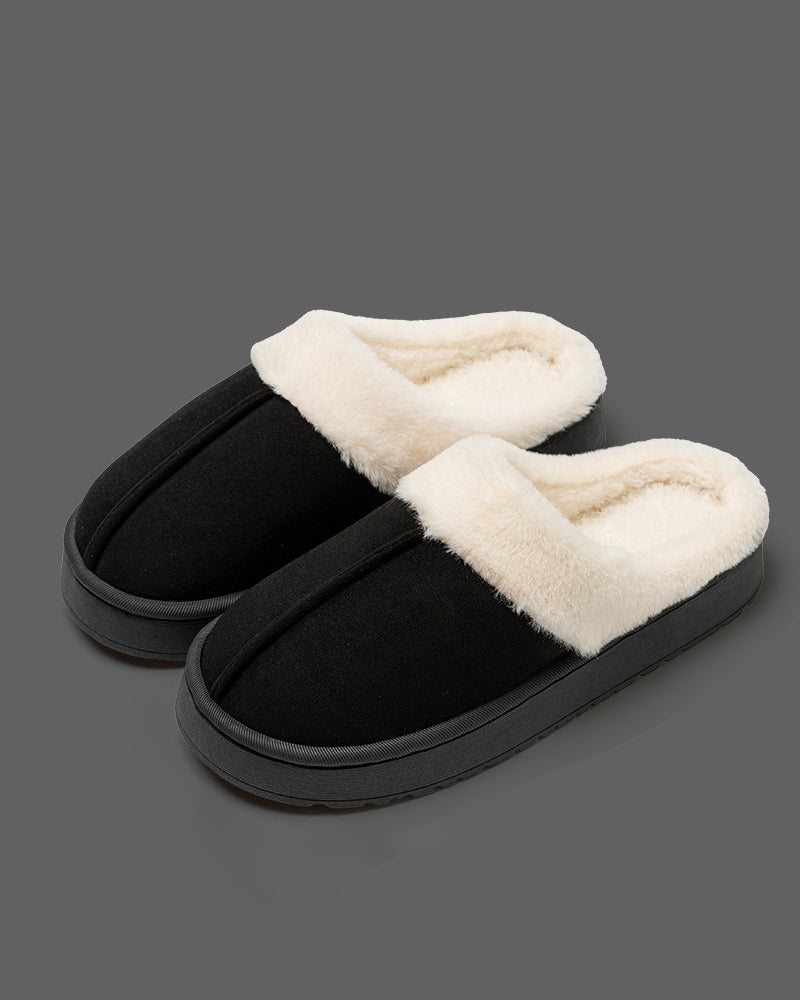 Plush Warm Non-Slip Thick-Soled Slippers