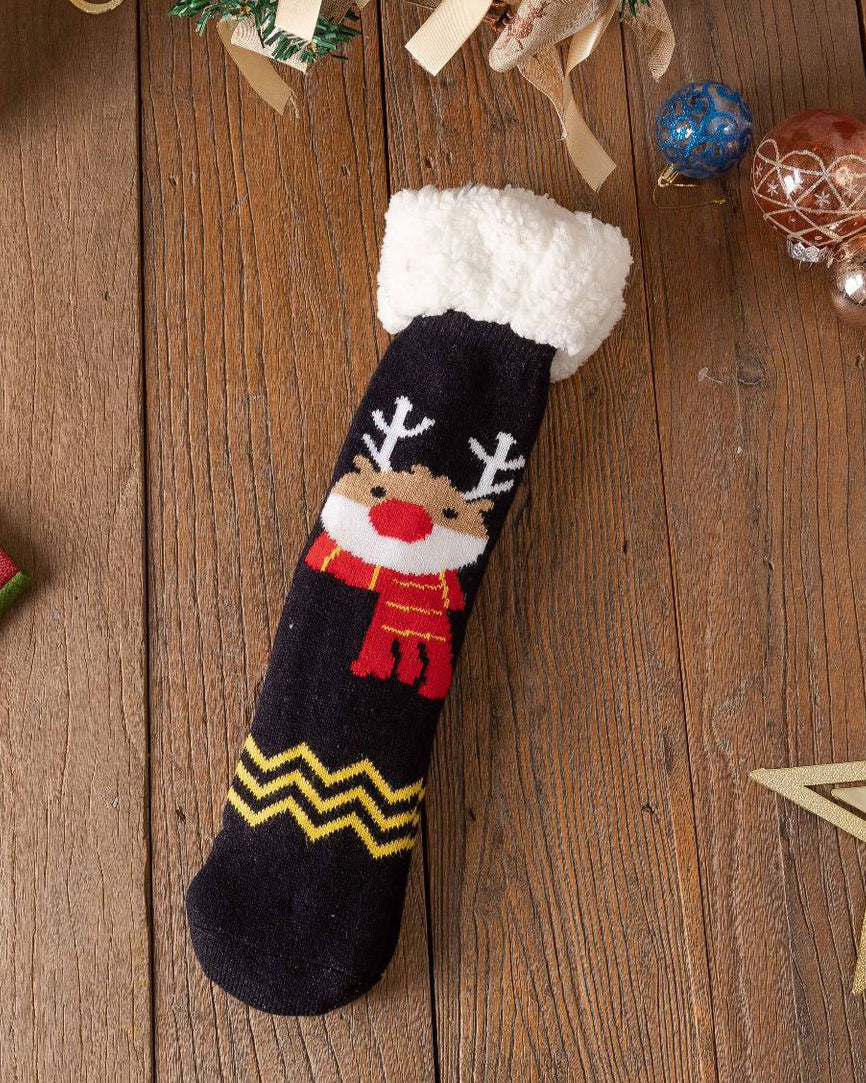 Fleece-lined and Thickened Christmas Lamb Wool Fun Socks