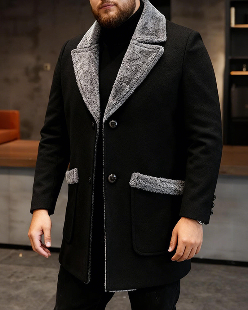 Men's Fur Coat Suit M-5XL