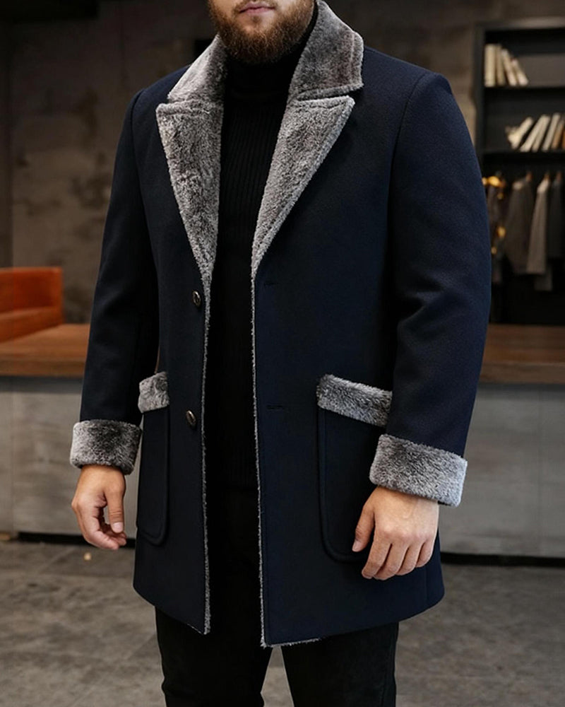 Men's Fur Coat Suit M-5XL