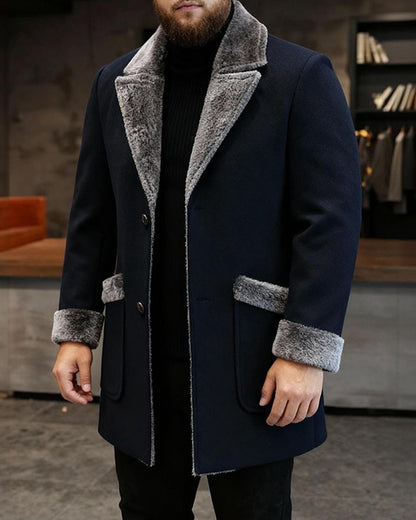 Men's Fur Coat Suit M-5XL