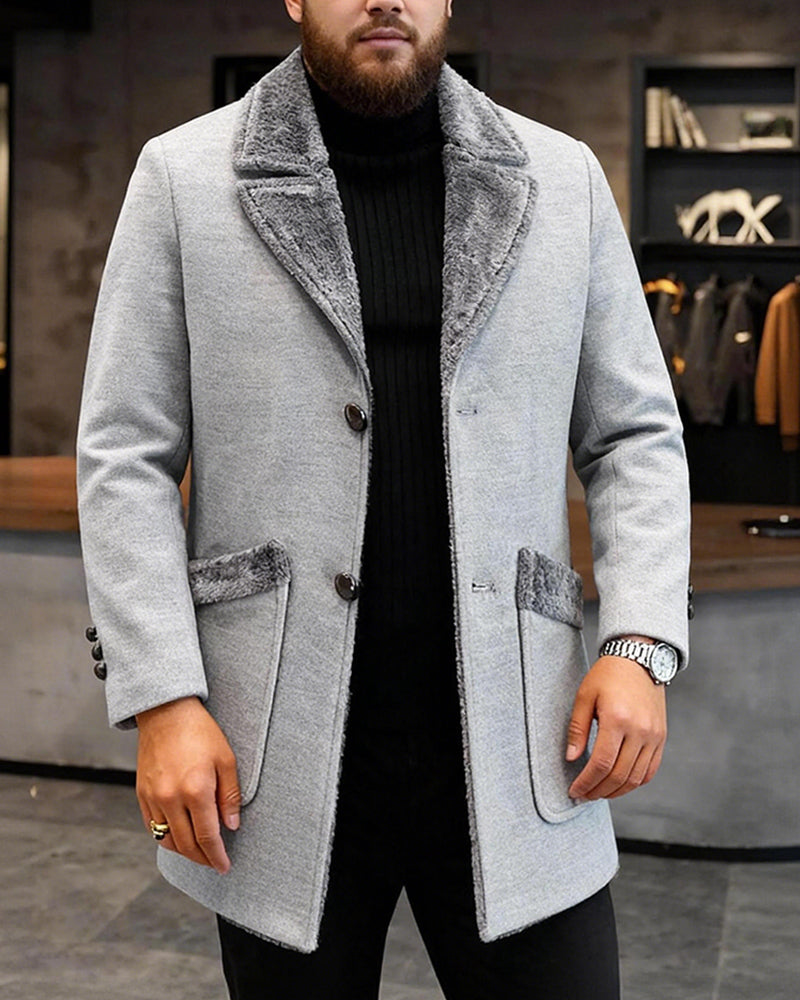 Men's Fur Coat Suit M-5XL