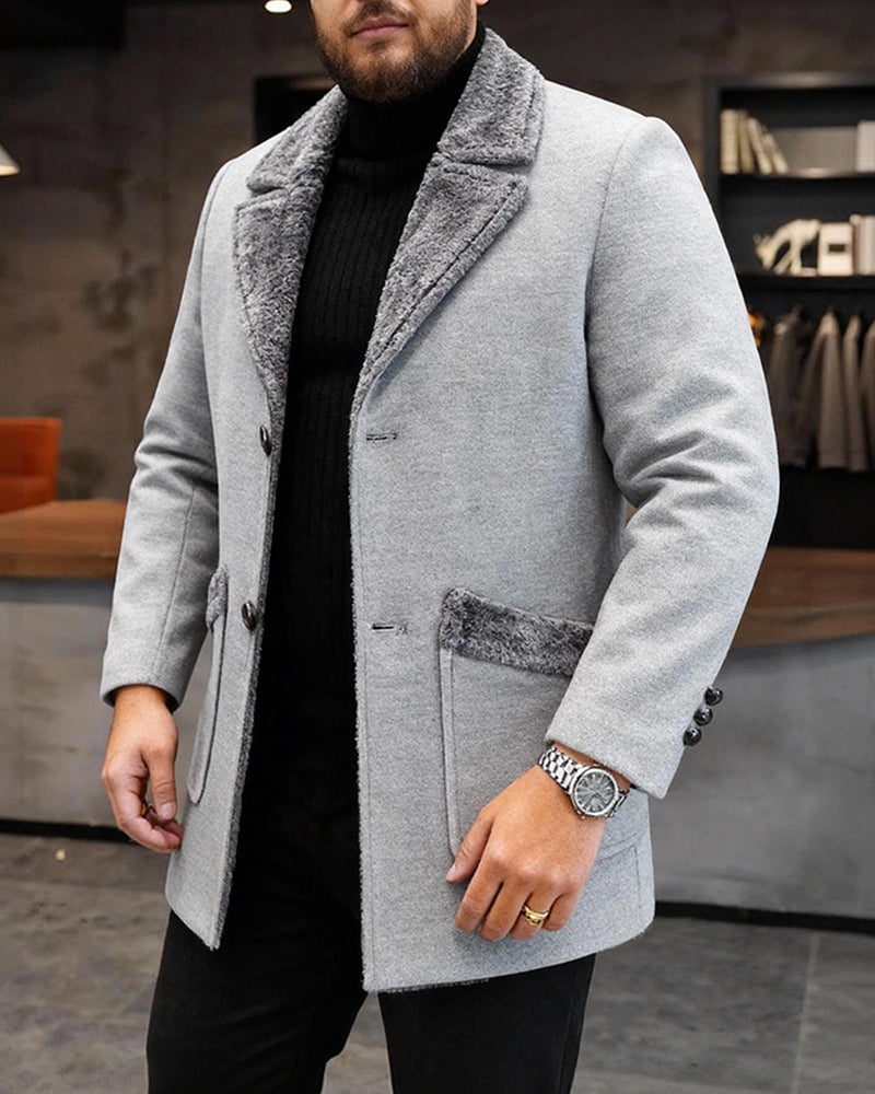 Men's Fur Coat Suit M-5XL