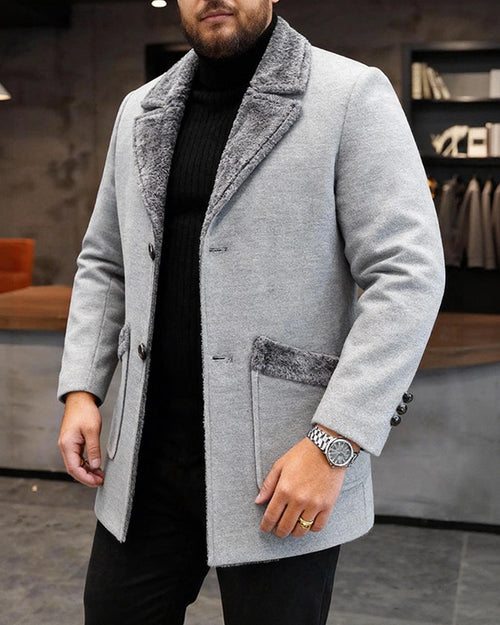 Men's Fur Coat Suit M-5XL