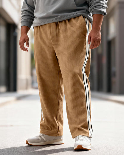 🔥50% Off Exclusive✨Big & Tall Men's Simple Strip Corduroy Sports Pants S-3XL