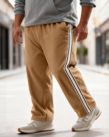 🔥50% Off Exclusive✨Big & Tall Men's Simple Strip Corduroy Sports Pants S-3XL