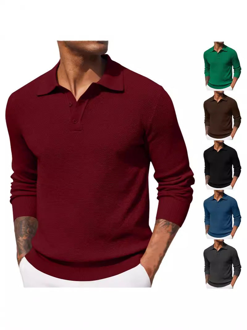 Fall Outfits Soft Menswear Knit Polo Shirts