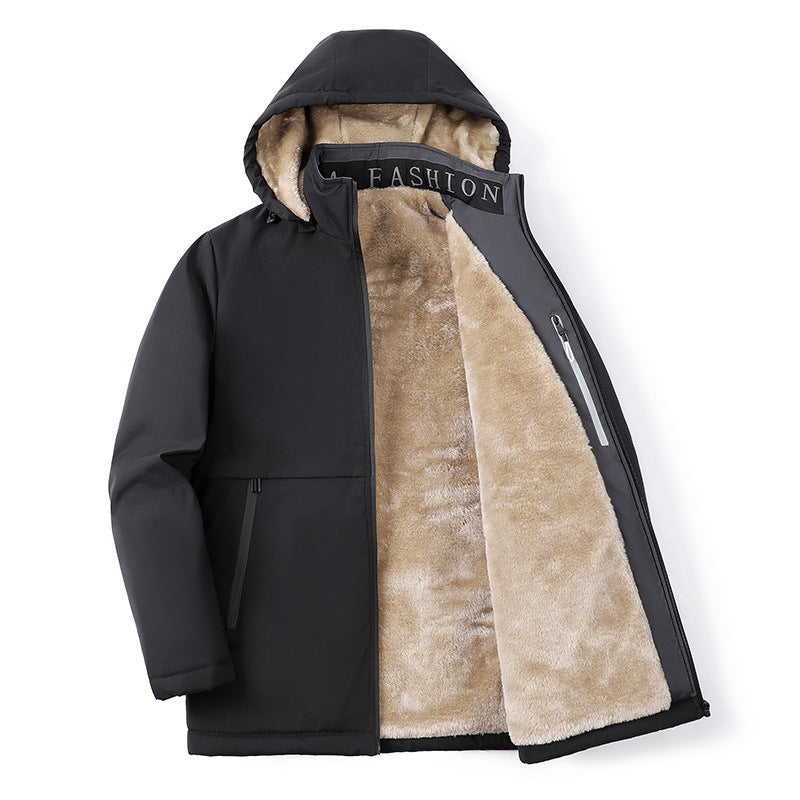 Men's Solid Thermal Lined Zip Up Heated Jacket