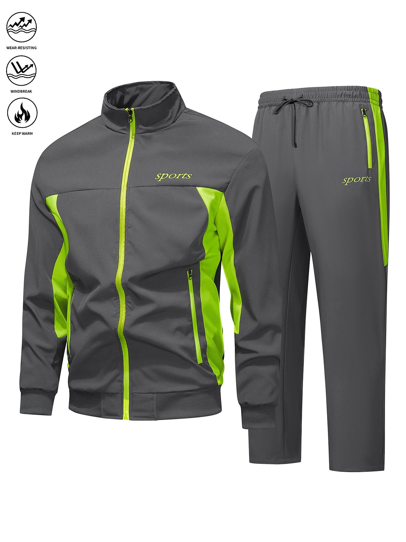 KZZ Men's Fall and Winter Outfits Tracksuits Sweatsuits 2 Pieces