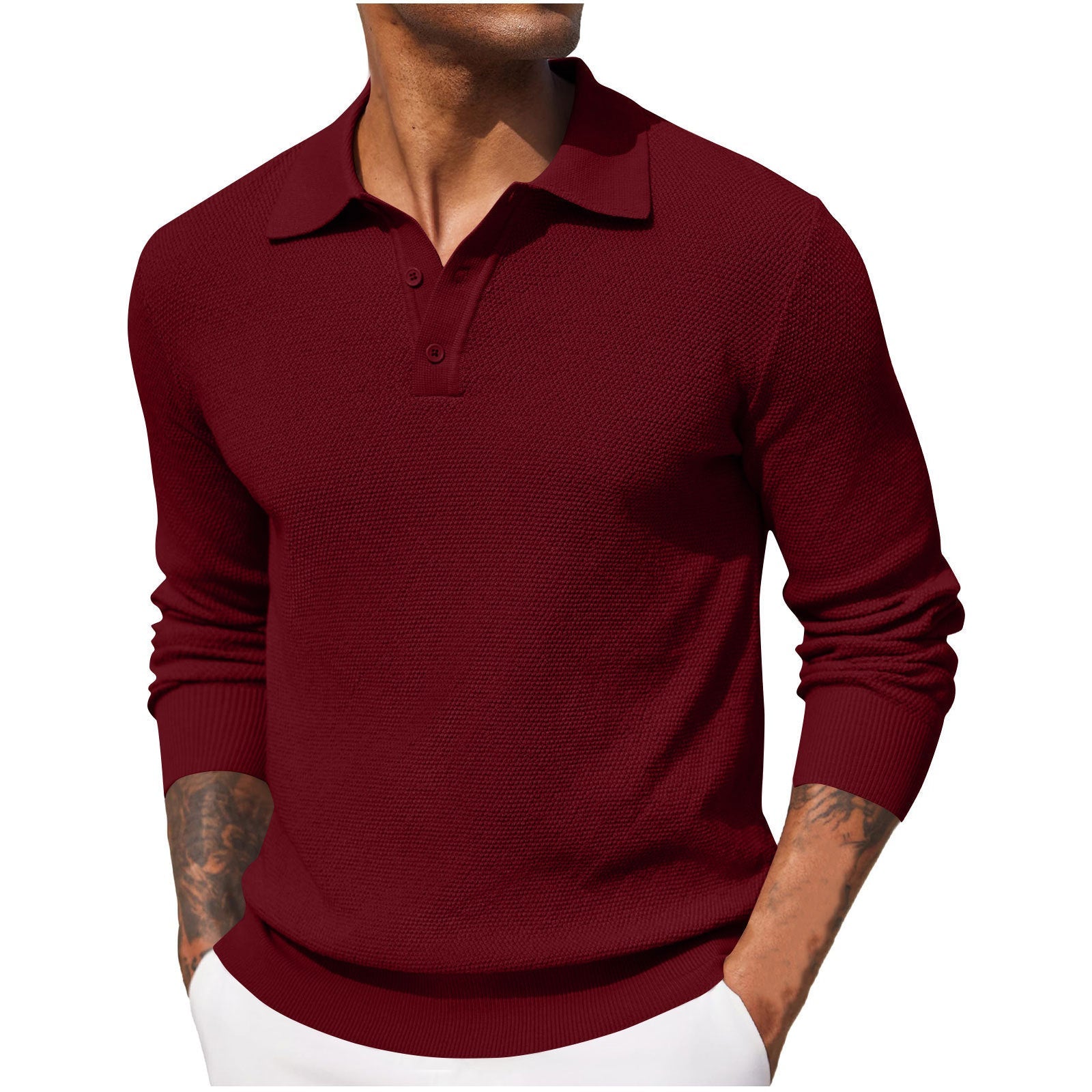Fall Outfits Soft Menswear Knit Polo Shirts