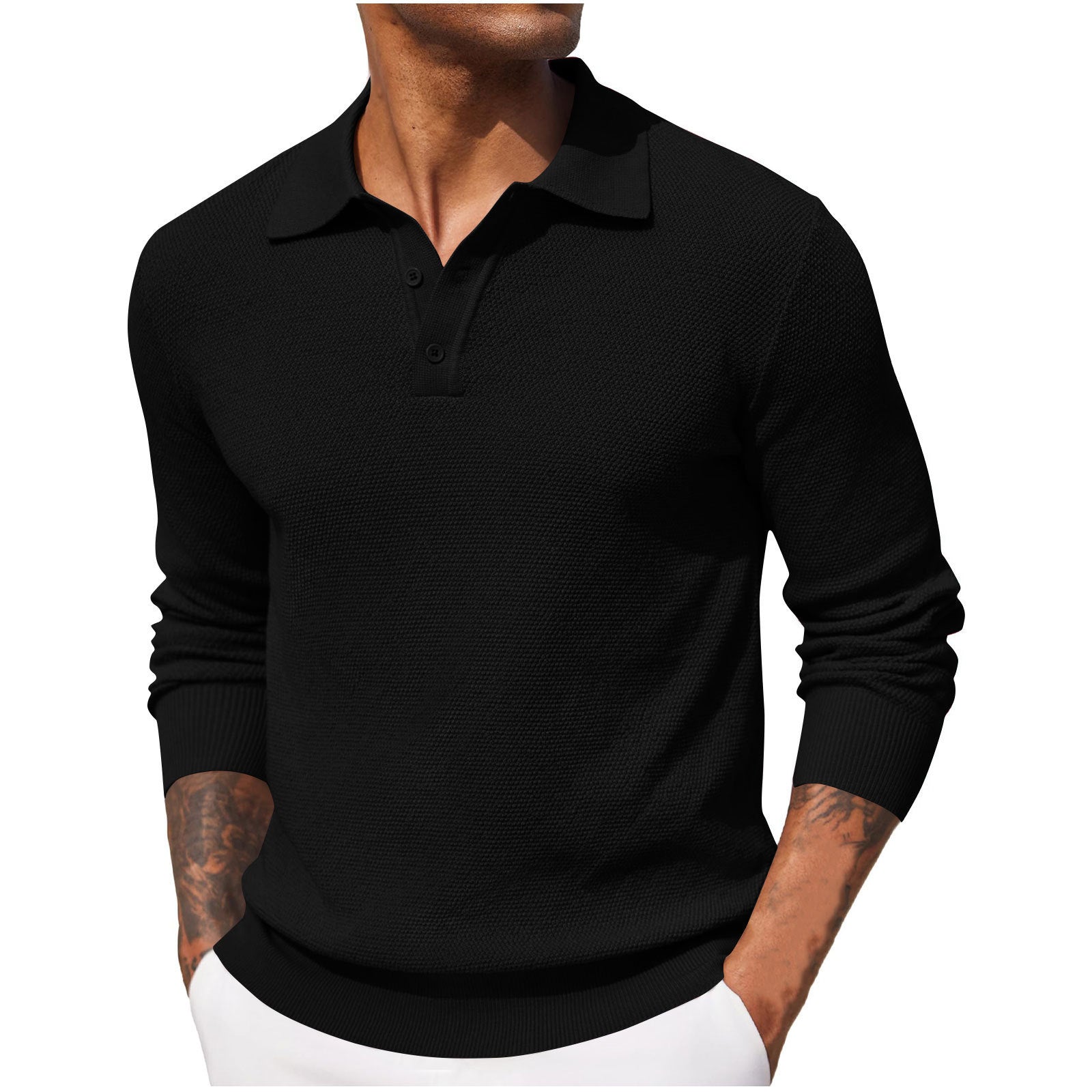 Fall Outfits Soft Menswear Knit Polo Shirts