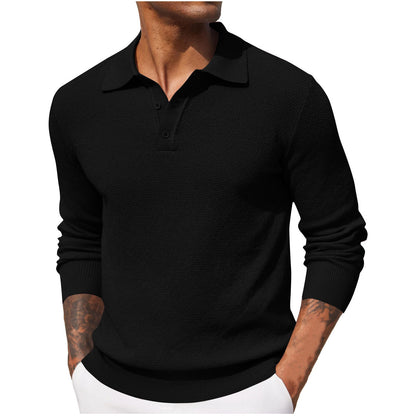 Fall Outfits Soft Menswear Knit Polo Shirts