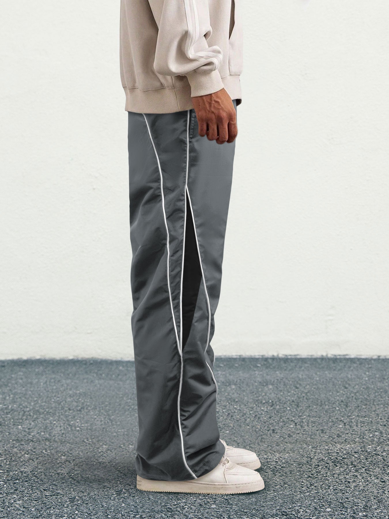 Men's Letter Patchwork Side Stripe Drawstring Waist Pants