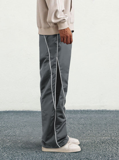 Men's Letter Patchwork Side Stripe Drawstring Waist Pants