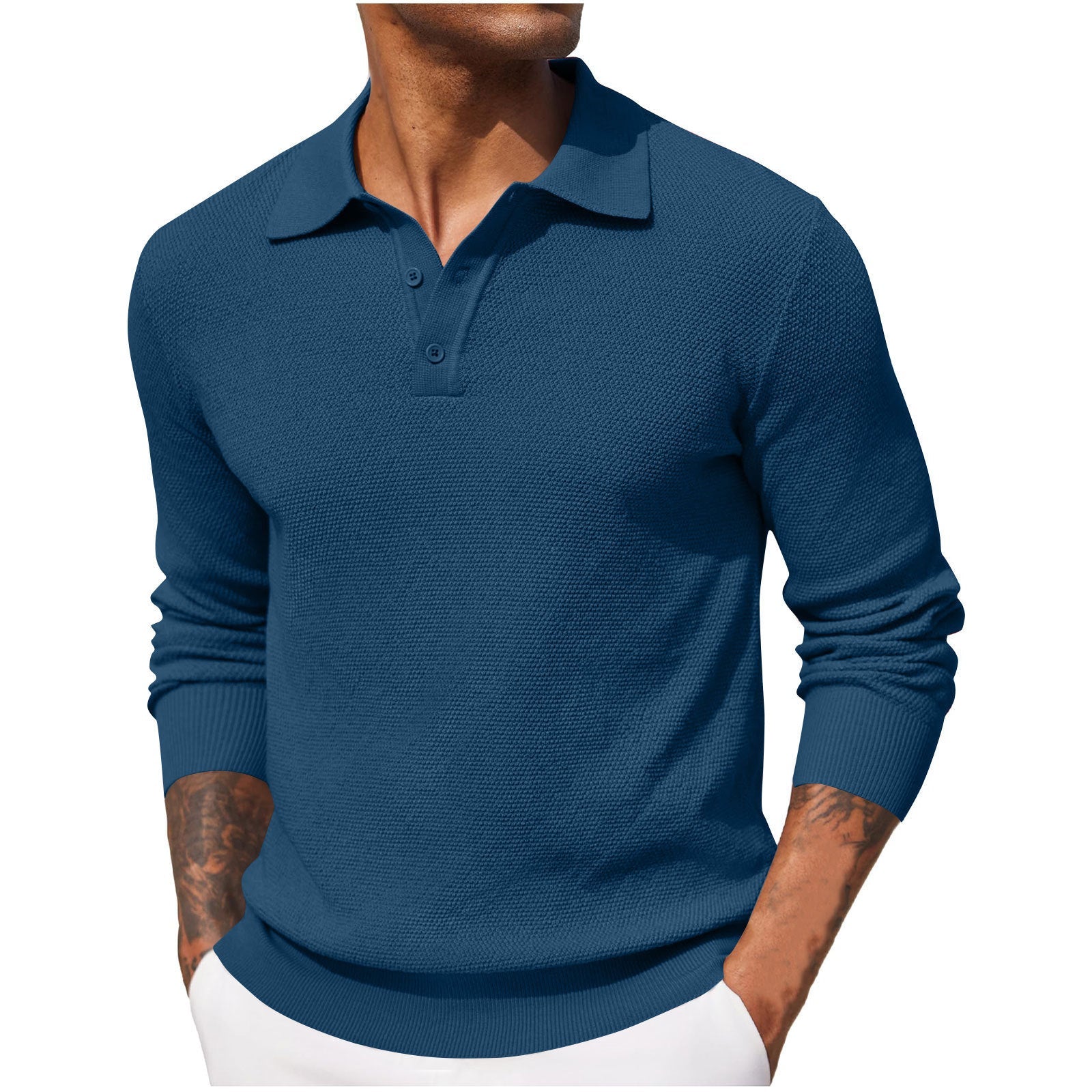 Fall Outfits Soft Menswear Knit Polo Shirts