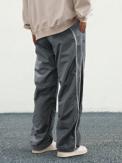 Men's Letter Patchwork Side Stripe Drawstring Waist Pants