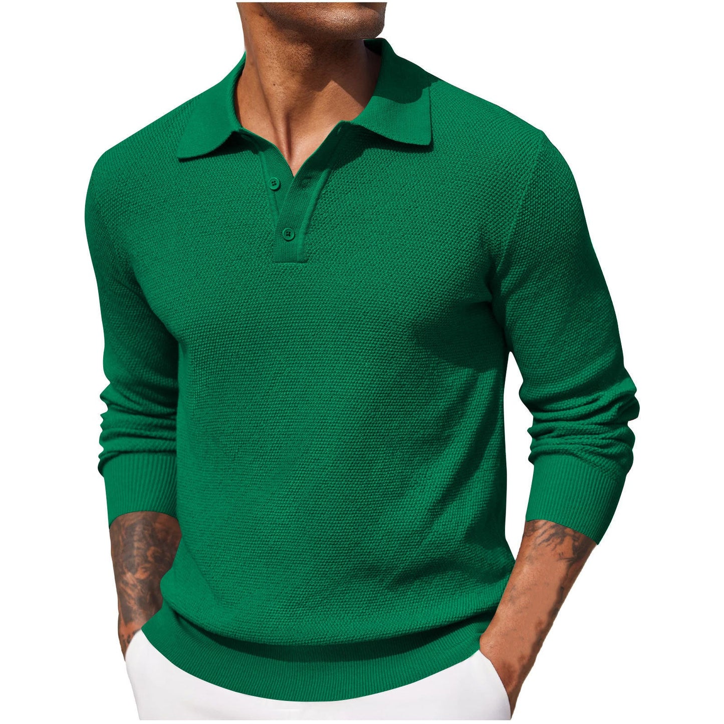 Fall Outfits Soft Menswear Knit Polo Shirts
