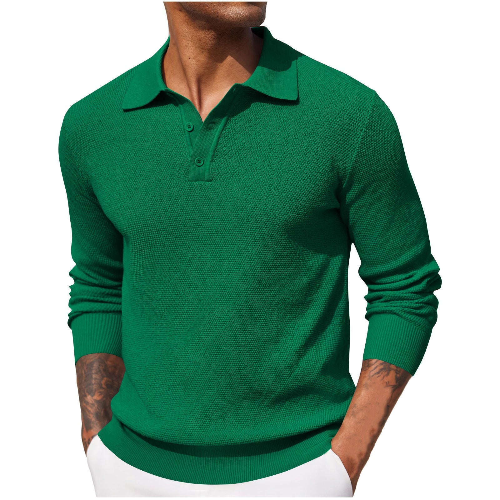 Fall Outfits Soft Menswear Knit Polo Shirts