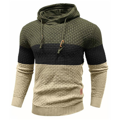 GGT Mens Hooded Sweatshirt Tricolor Long Sleeve Hoodie Pullover Sweater