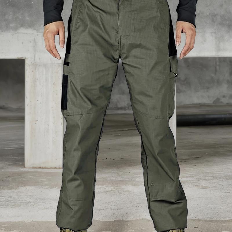 GGT Men's Solid Print Pocket Zipper Waterproof Tactical Work Pants