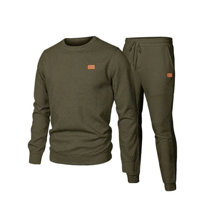 KZZ men's two-piece sportswear suit, perfect for fall, winter and spring