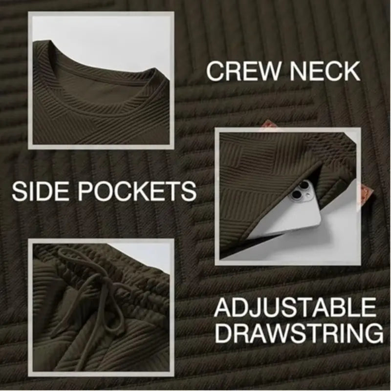 KZZ men's two-piece sportswear suit, perfect for fall, winter and spring