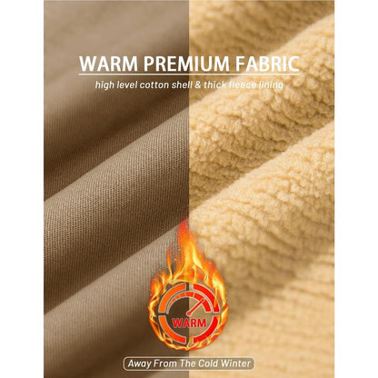 GGT Men's Winter Jacket, Multi-Pocket Casual Collar Men's Top