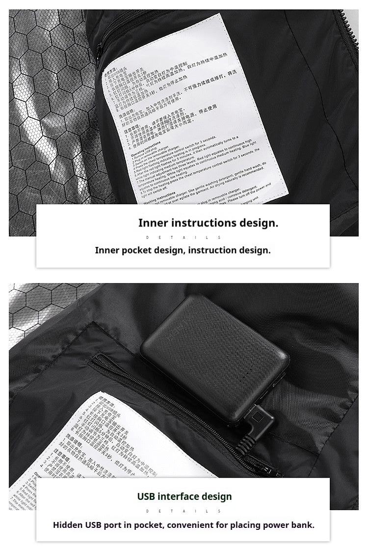 Electric Heated Cotton Jacket, Multiple Colors, Limited Time Offer