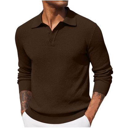 Fall Outfits Soft Menswear Knit Polo Shirts