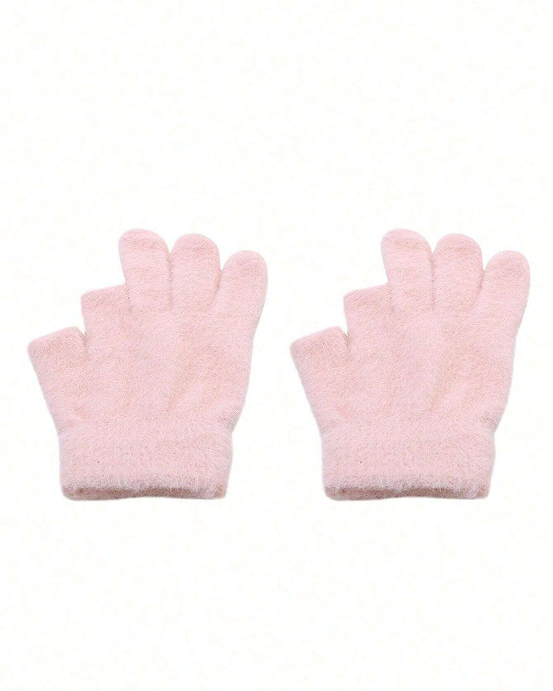 Riding Velvet Padded Five-finger Warm Imitation Mink Velvet Touch Screen Gloves