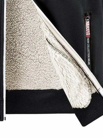 GGT Men's winter hooded jacket, multi-pocket casual lapel men's top