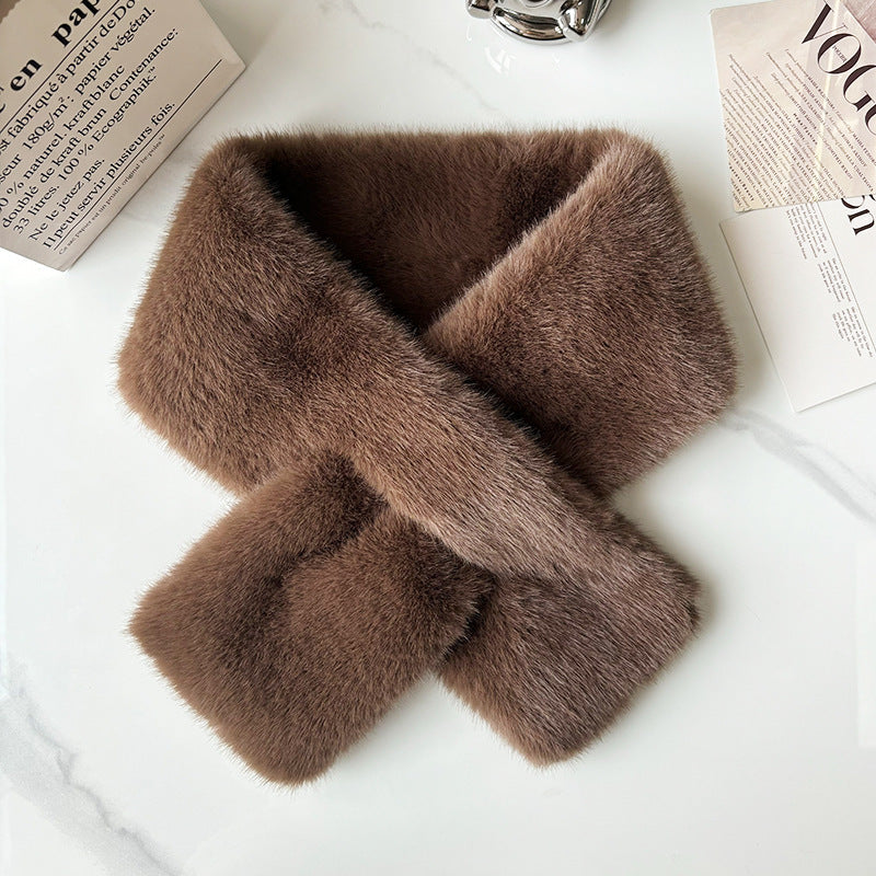 Thermal Thickened Mink Fur Scarf