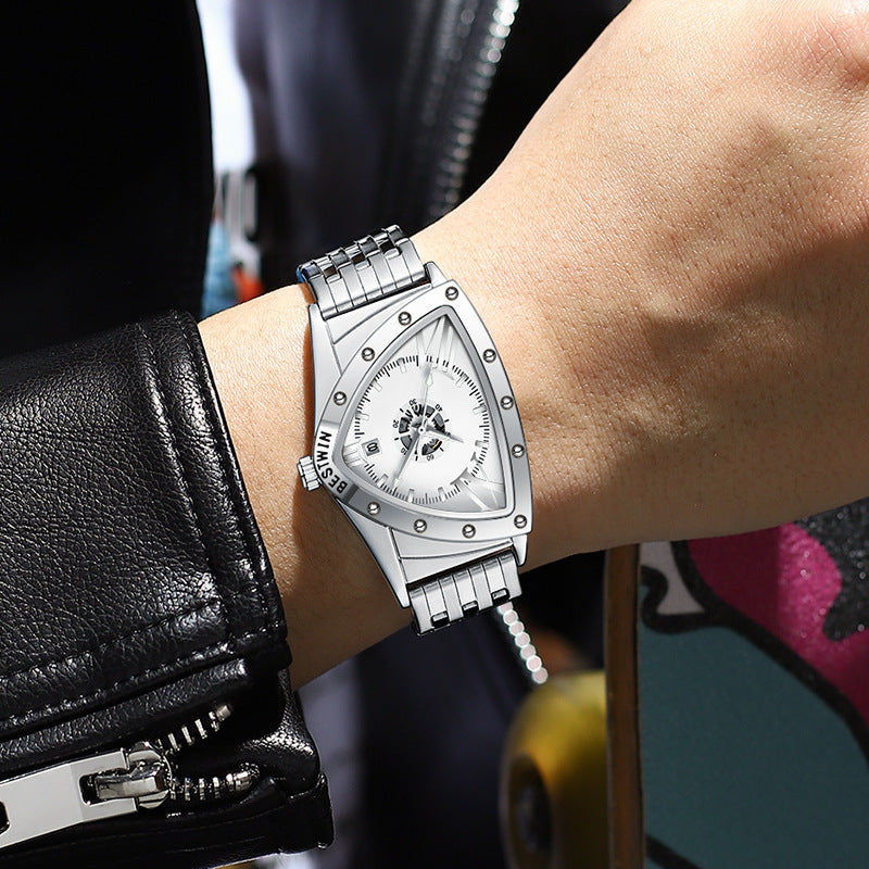Men's Watch Triangle Personality Hip-hop Quartz Watch