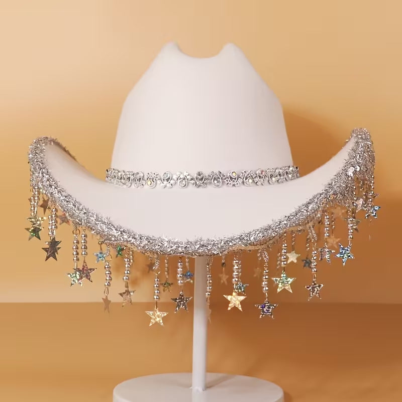 Stylish White Fitted Western Style with Rhinestone Embellishments
