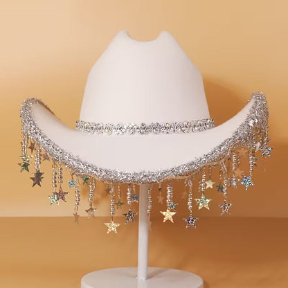Stylish White Fitted Western Style with Rhinestone Embellishments