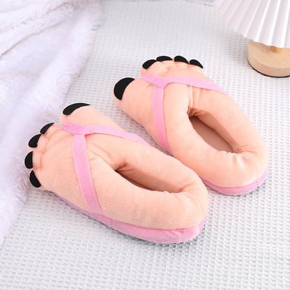 Spoof Creative Personality Cute Funny Big Feet Warm Cotton Slippers