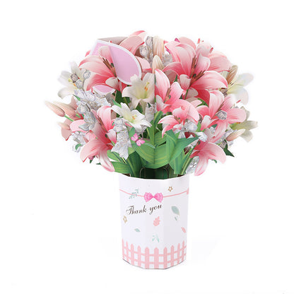 3D Pop-Up Bouquet Greeting Card