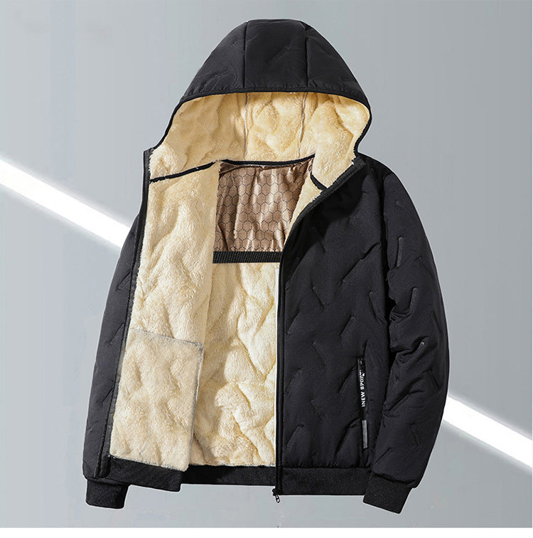 GGT Men's Winter Warm Jacket with Fleece Lining Polyester Fiber Material Coats