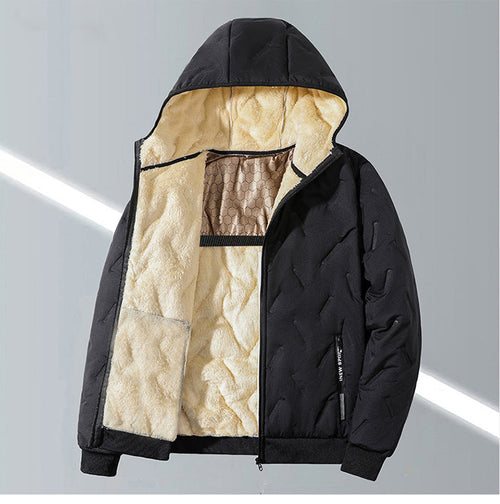 GGT Men's Winter Warm Jacket with Fleece Lining Polyester Fiber Material Coats