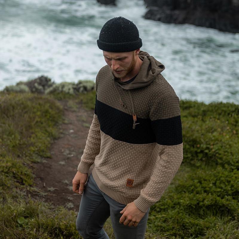 GGT Mens Hooded Sweatshirt Tricolor Long Sleeve Hoodie Pullover Sweater