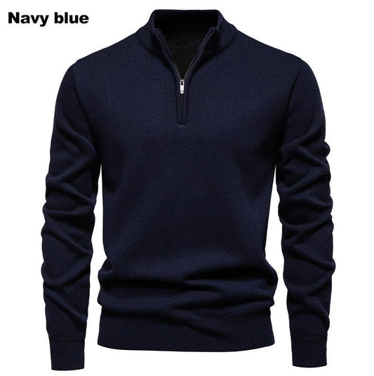 GGT Men's Quarter Zip Sweater Slim Fit Lightweight High Neck Pullover Casual Sweater