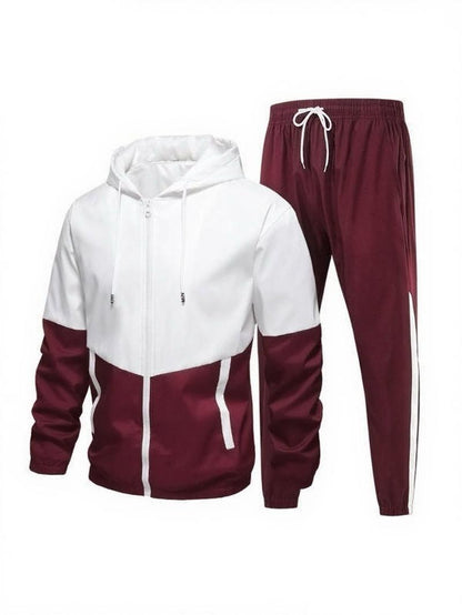 GGT patchwork jacket and casual sports pants two-piece set