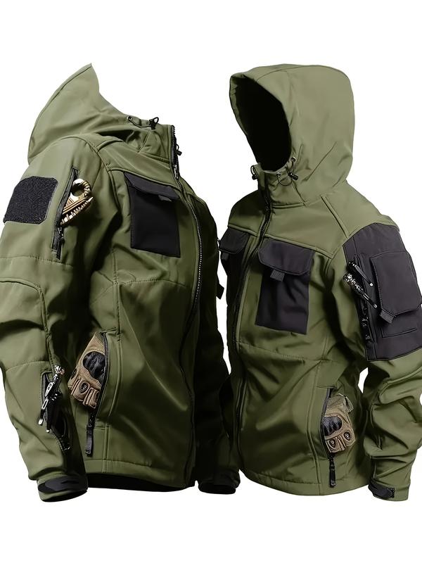 Men's Casual Hooded Hiking Jacket Warm Coat