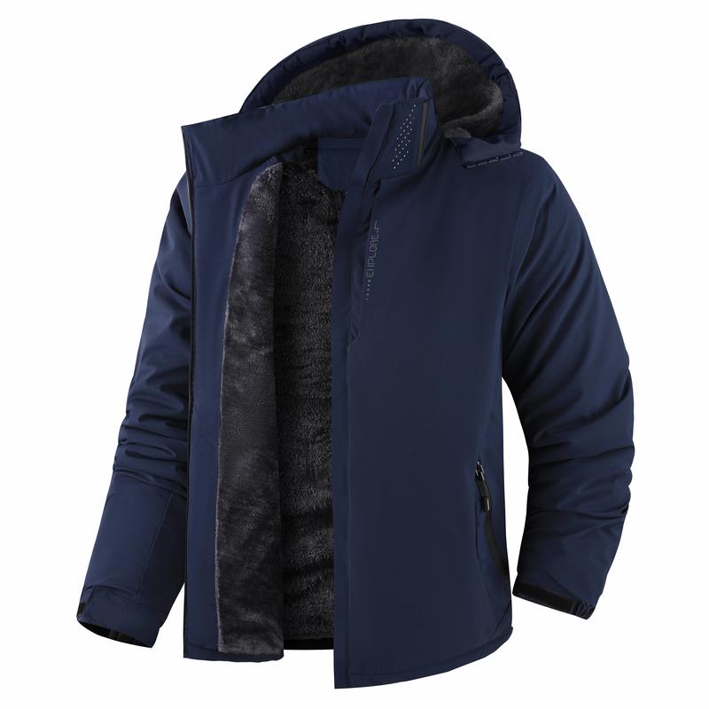 GGT Men's Winter Ski Jacket Warm Fleece Lined Waterproof Windproof Hooded Insulated Outdoor Jacket