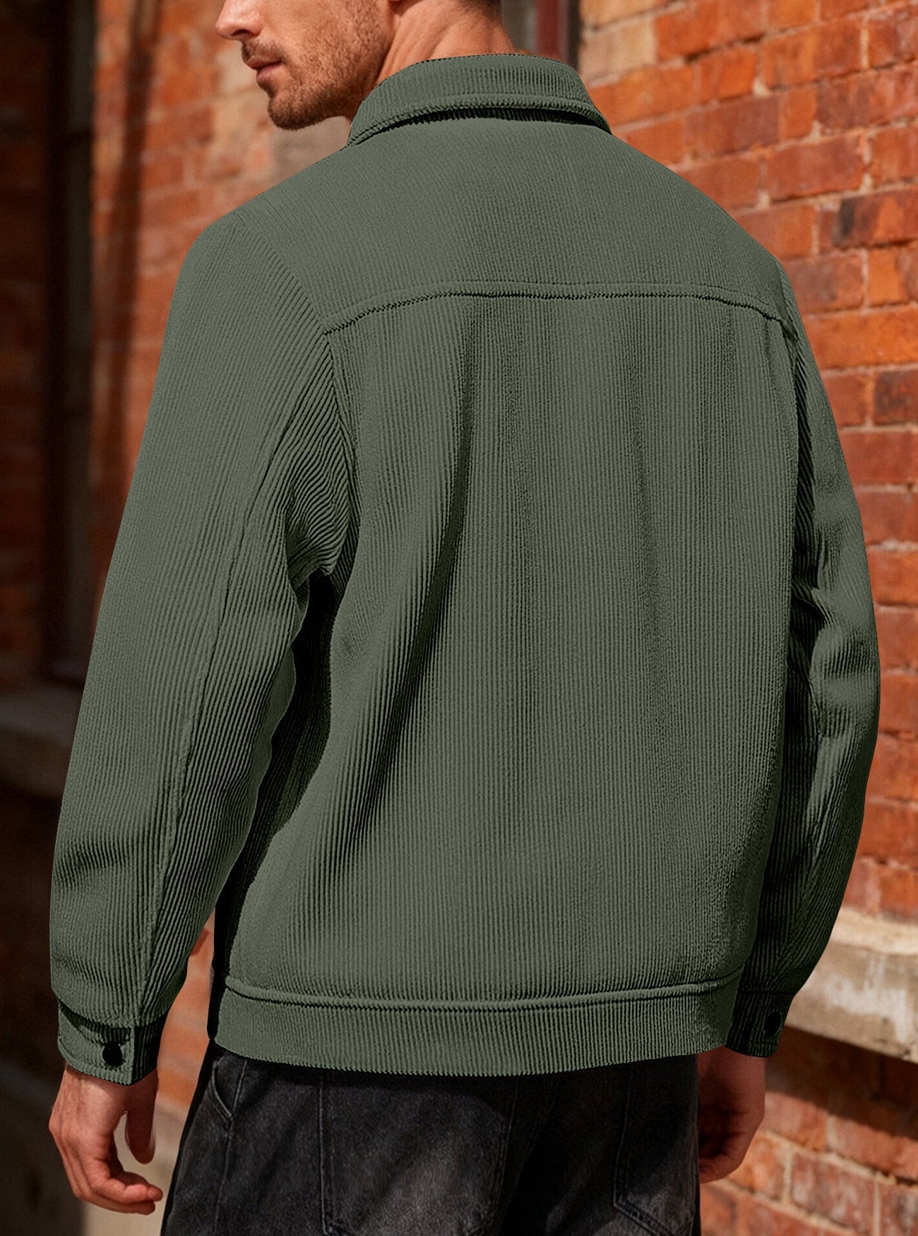 Men's Corduroy Jacket - Autumn/Winter Warm Collar Casual Coat