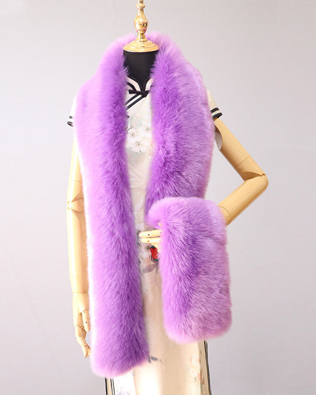 High Quality Fox Fur Extended Warm Scarf