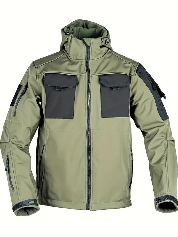 Men's Casual Hooded Hiking Jacket Warm Coat